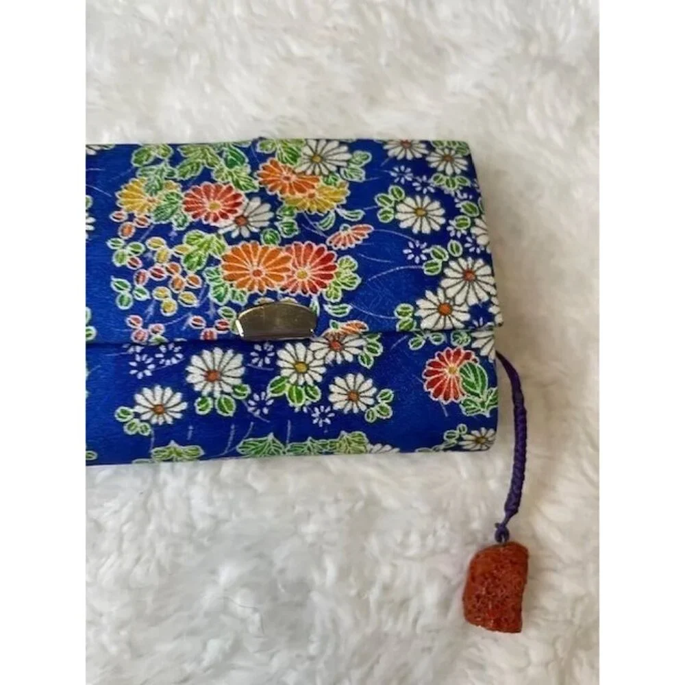 Vintage Lot – 3 Mixed Coin Purses + 1 Japanese Printed Tobacco Pouch | Preloved, - Picture 5 of 7